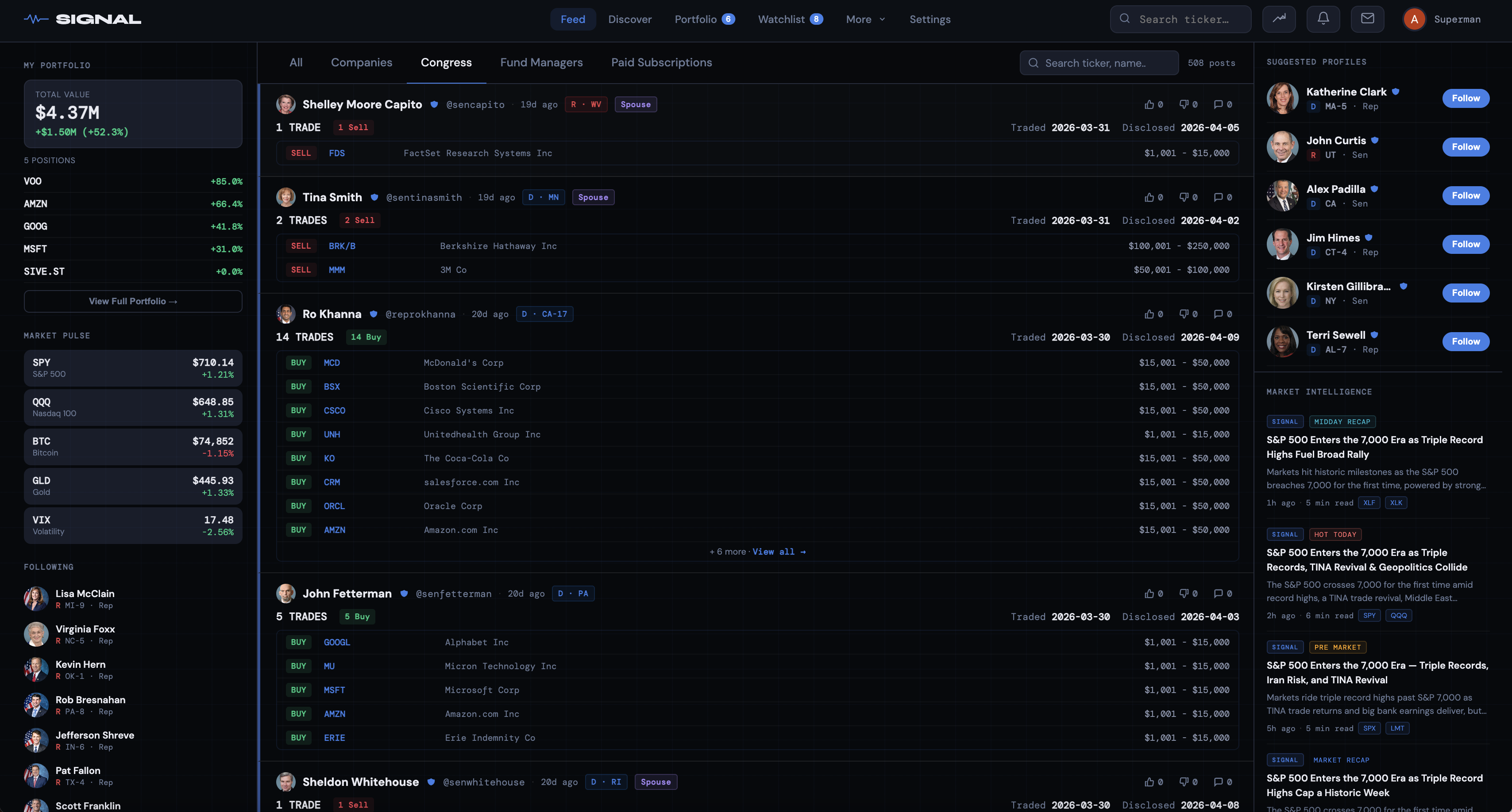 Signal — Congress trades feed